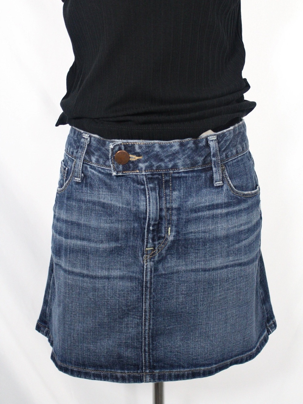y2k GAP Dark Blue Washed Denim Micro Mini Skirt